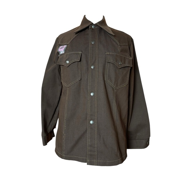 Vintage Sears Put On Shop Jacket Youth Sz 20 Cure Depeche Mode Patch 80’s - Picture 1 of 10